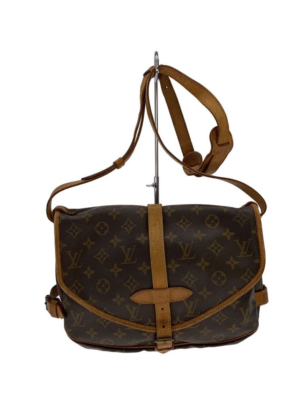 LOUIS VUITTON Saumur Canvas Brown